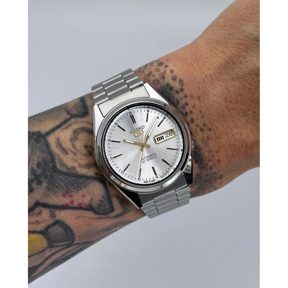 Custom Seiko Mod • Silver Gold SNX DayDate • 37mm